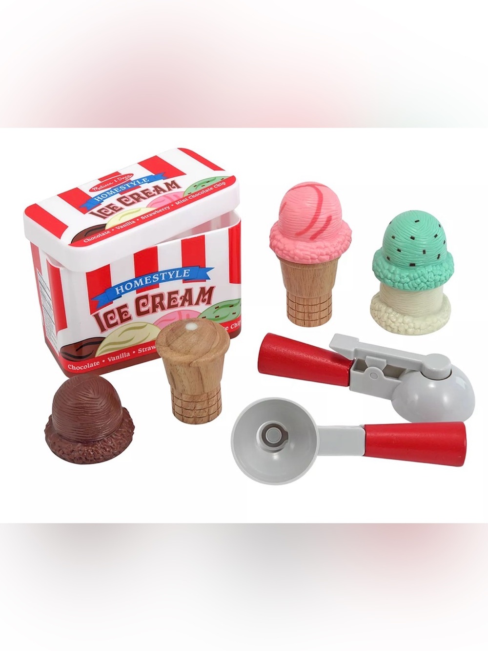 Melissa & Doug Scoop & Stack Ice Cream Cone Playset Magnetic